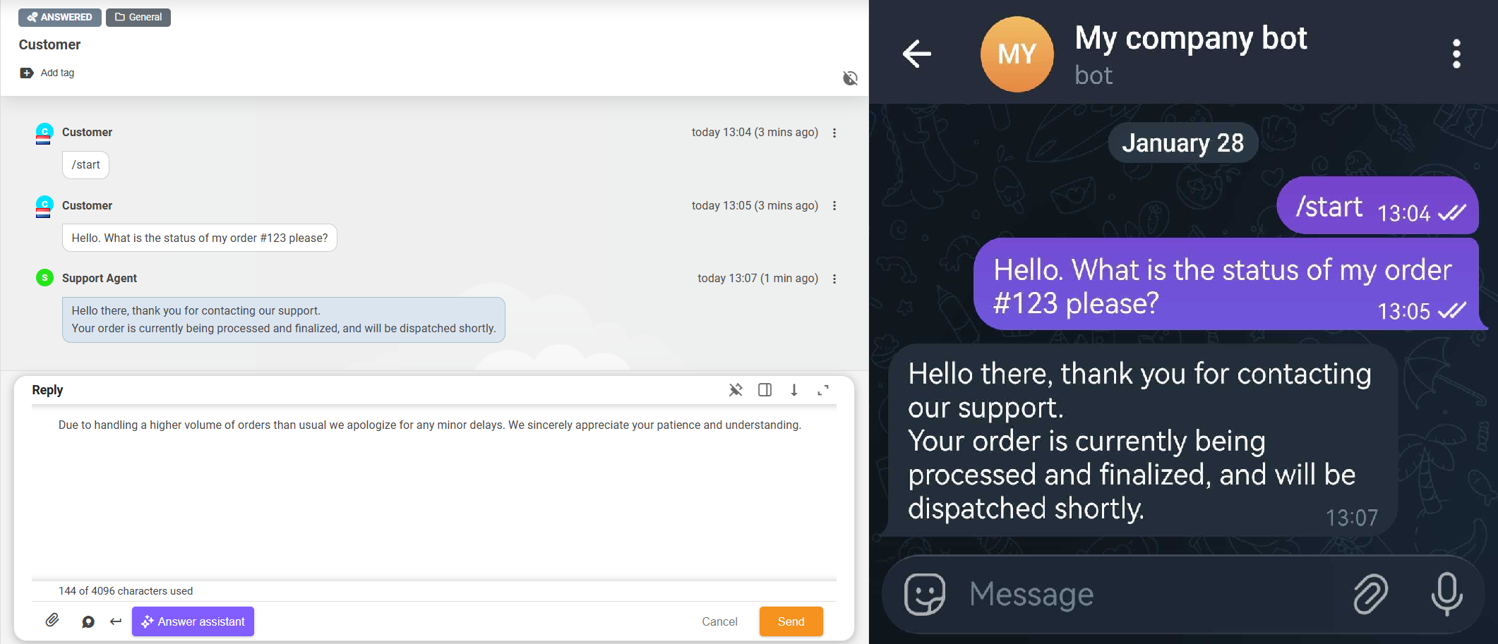 Bot-Übersicht Telegram