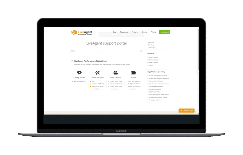 Wissensdatenbank-Designs in LiveAgent