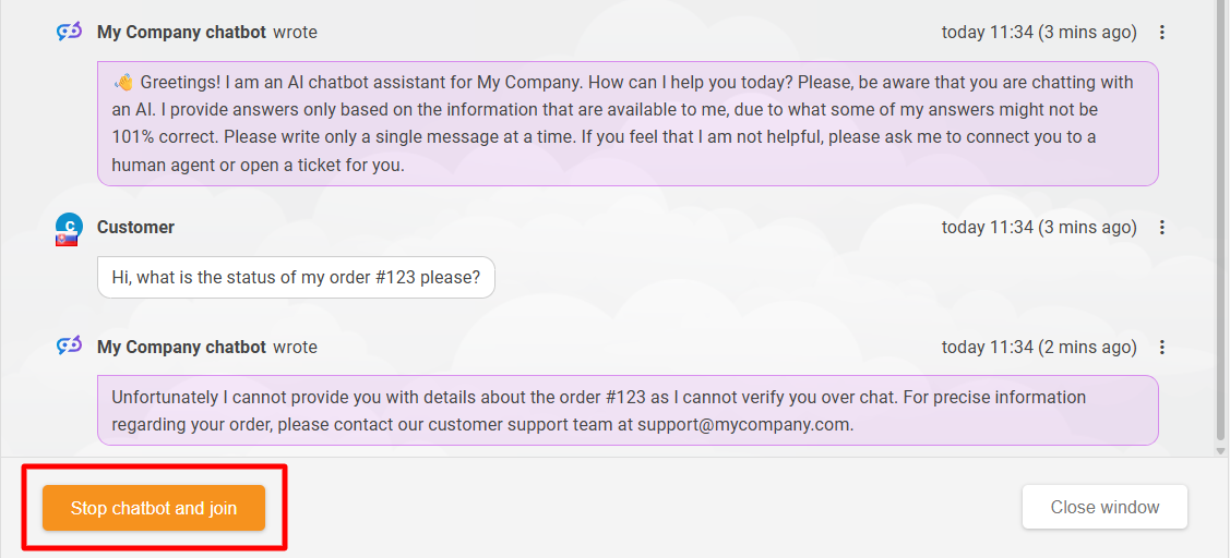 LiveAgent KI-Handover-Vorschau