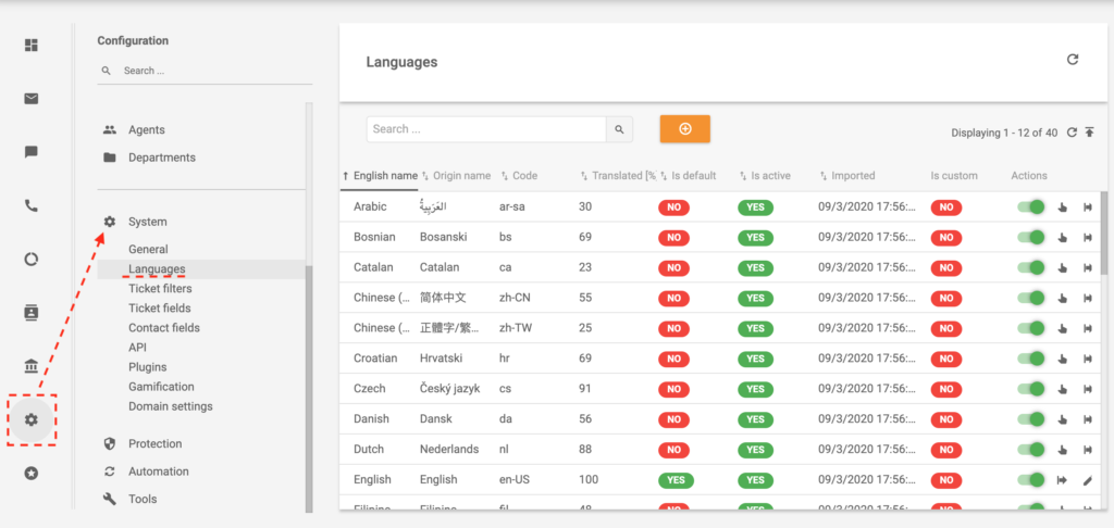 Mehrsprachige Funktionen in der Helpdesk-Software