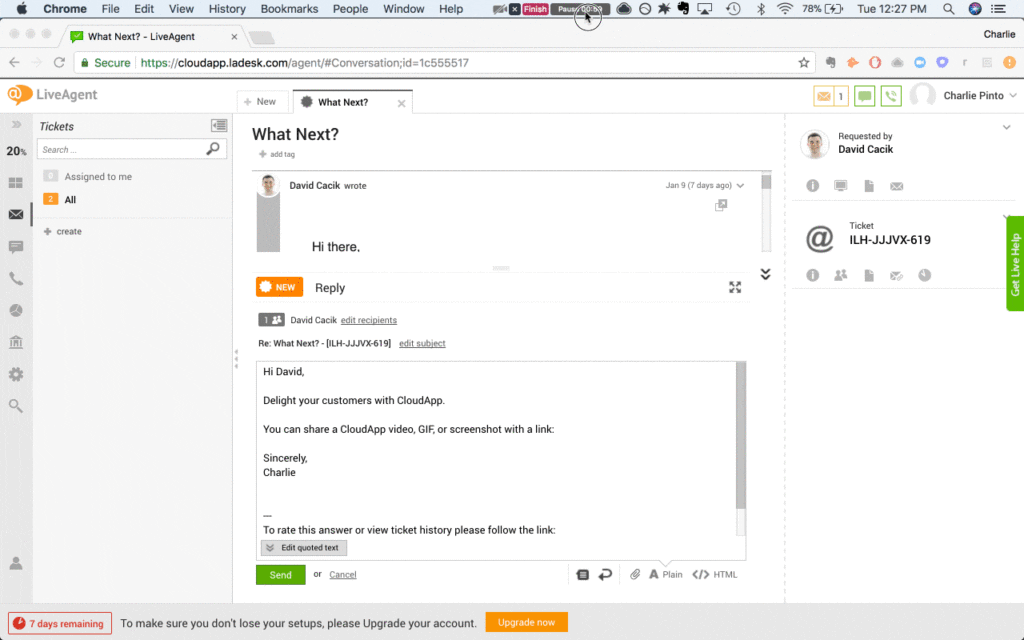 CloudApp Drag-and-Drop-Integration