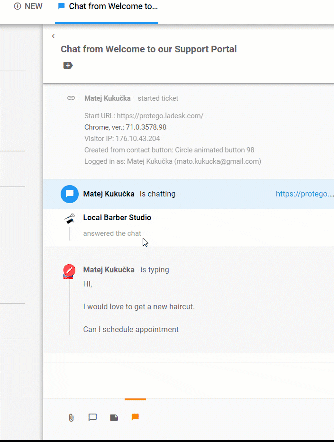 Echtzeit-Tippansicht-Funktion