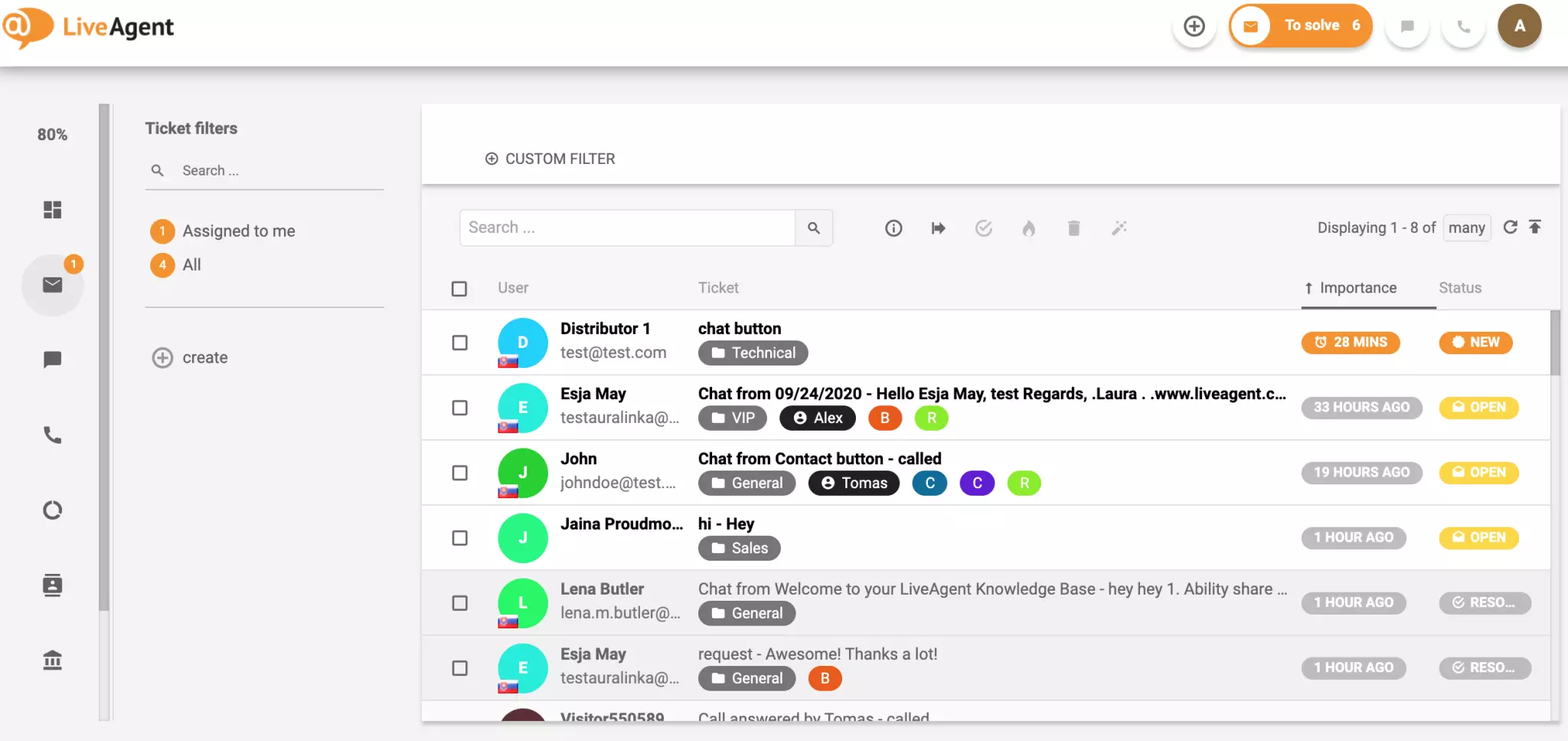 Ticketing-System in LiveAgent