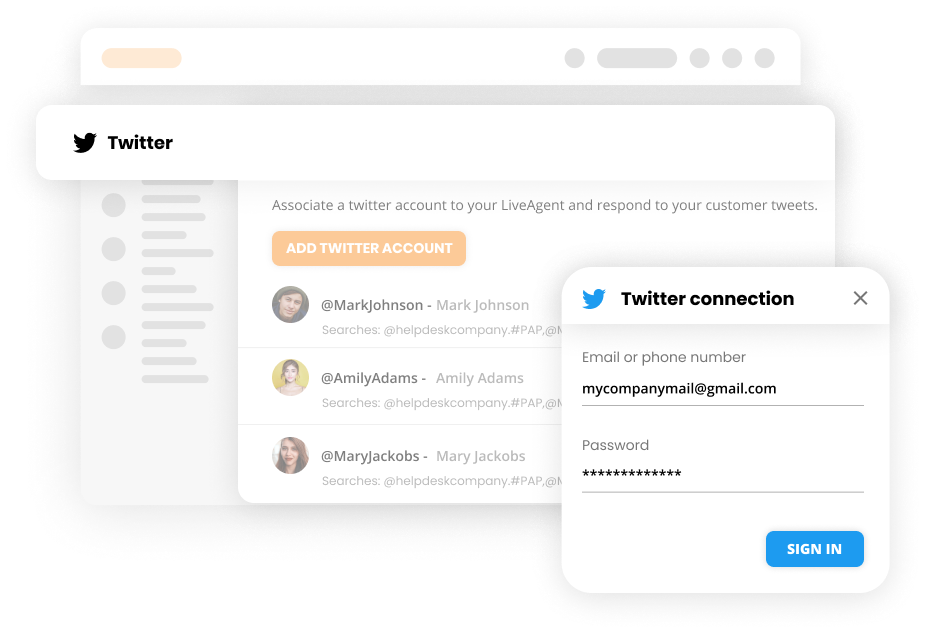Twitter-Verbindung zur Helpdesk-Software