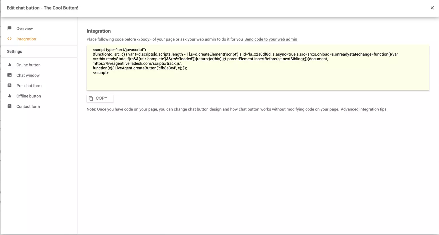 In Website integrieren
