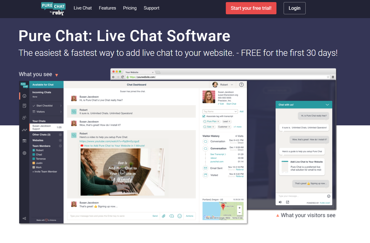 Pure Chat-Homepage