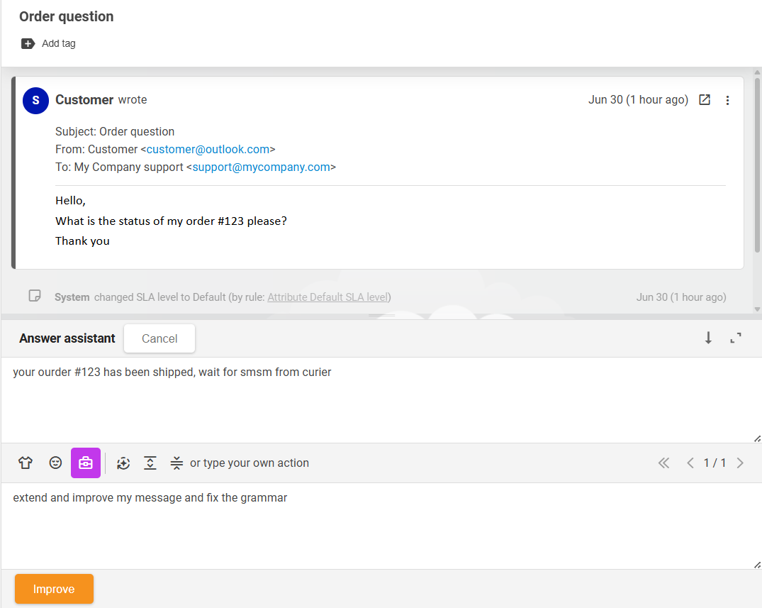 LiveAgent KI-Antwortassistent Funktion