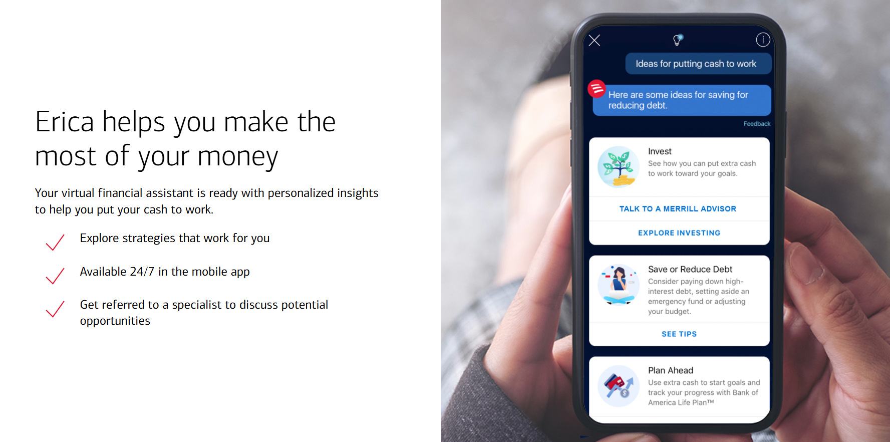 Erica – virtueller Assistent der Bank of America.