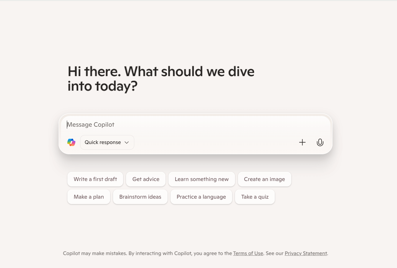 Copilot von Microsoft Interaktionsfenster-Übersicht