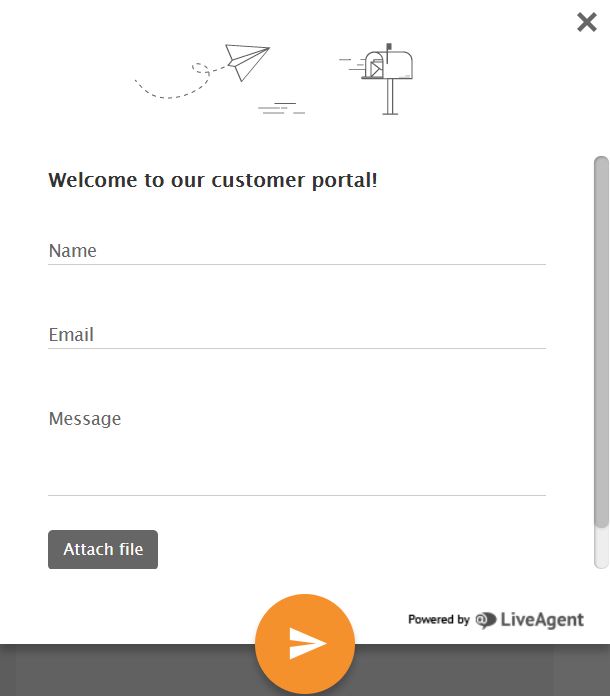 Contact form example by LiveAgent