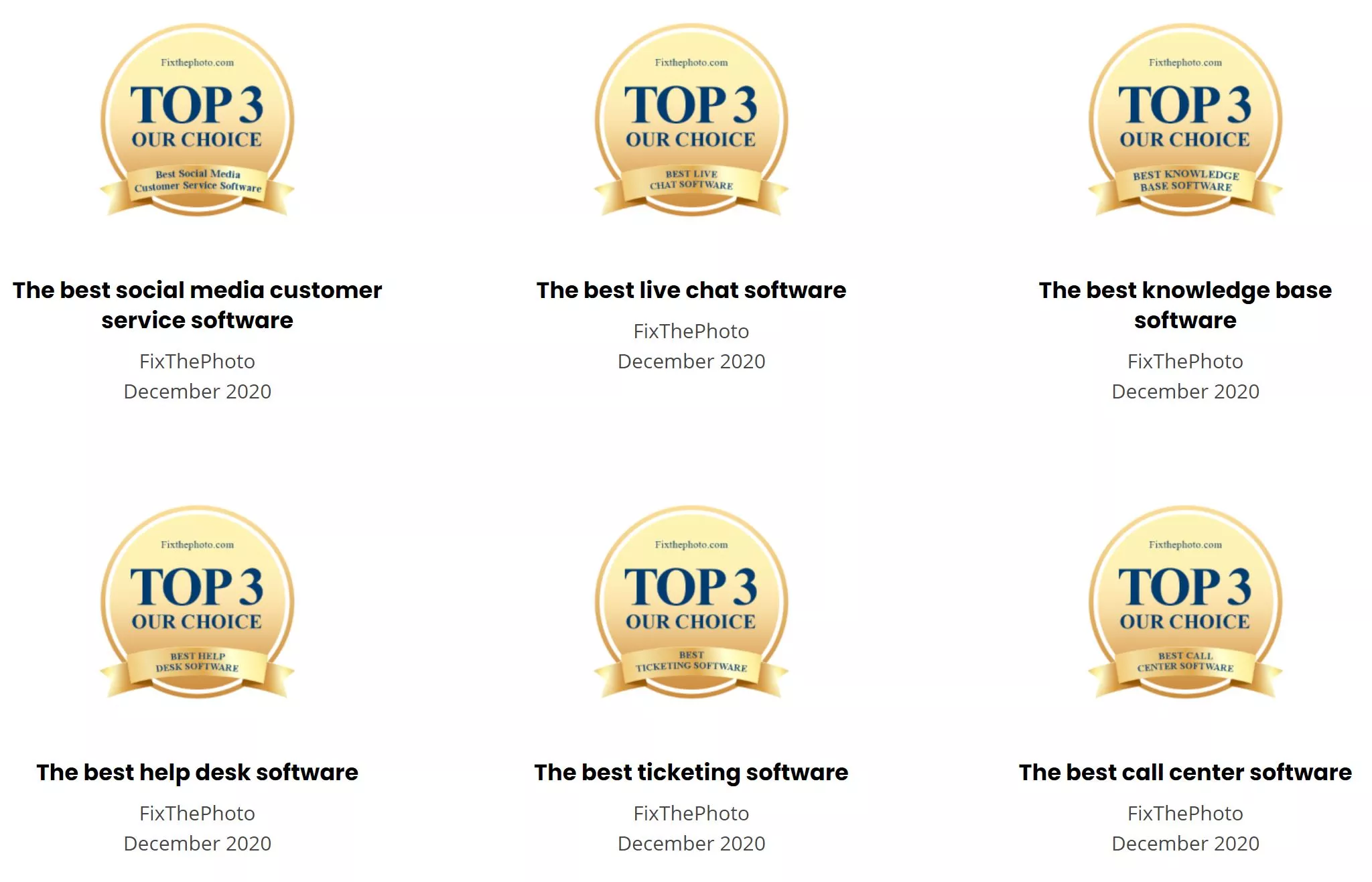 FixThePhoto awards for LiveAgent