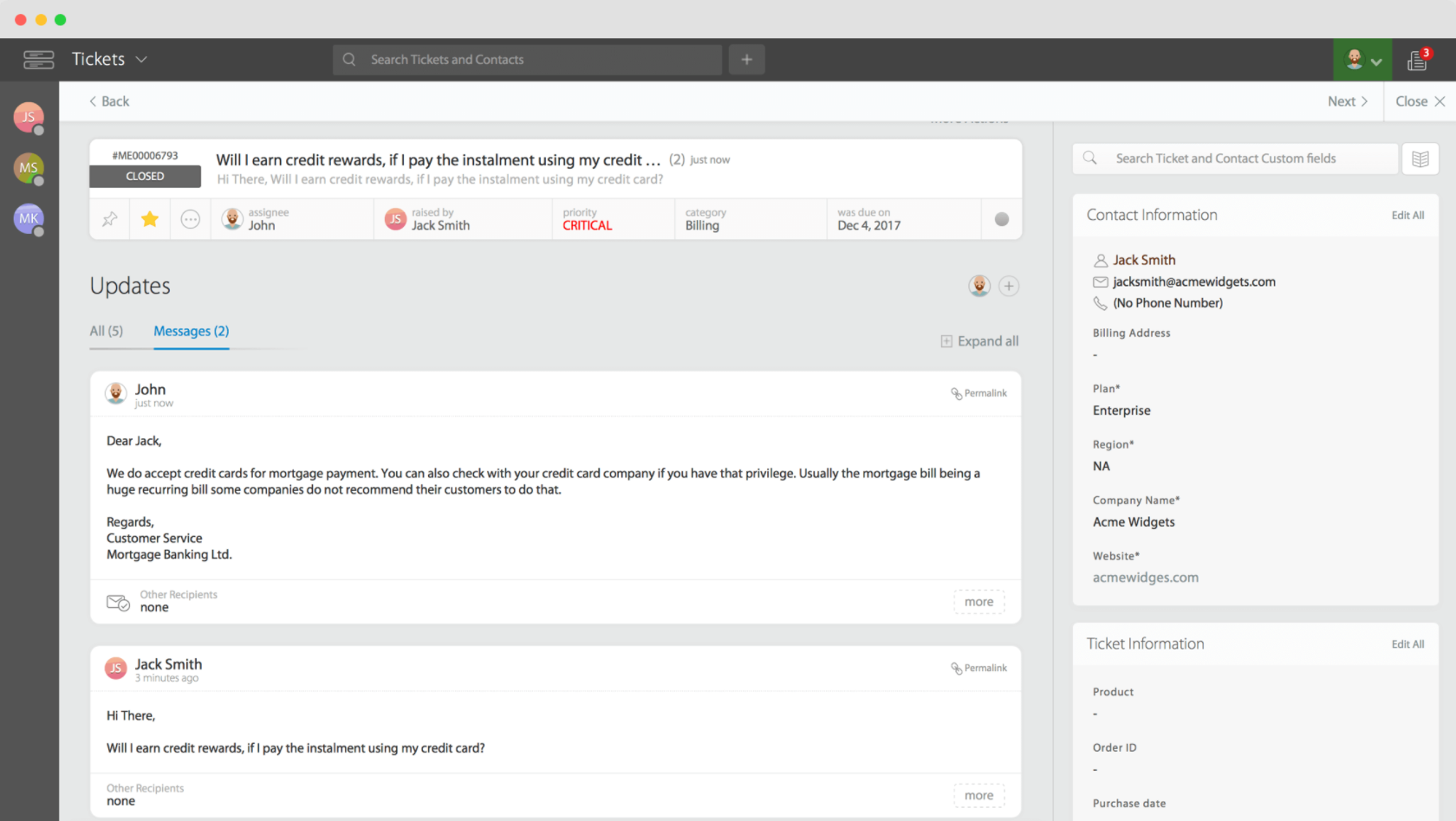 HappyFox-Tickets und -Kontakte