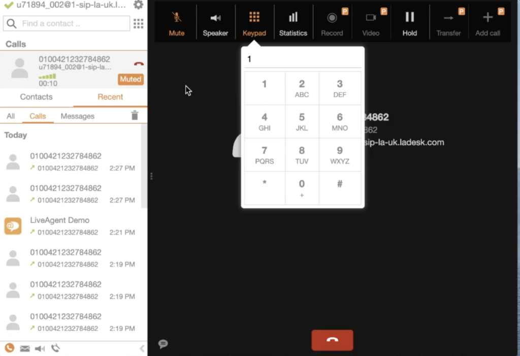 zoiper kostenloser Softphone-Anruf