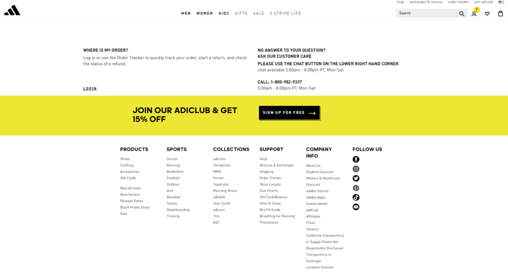 Adidas Kundensupport