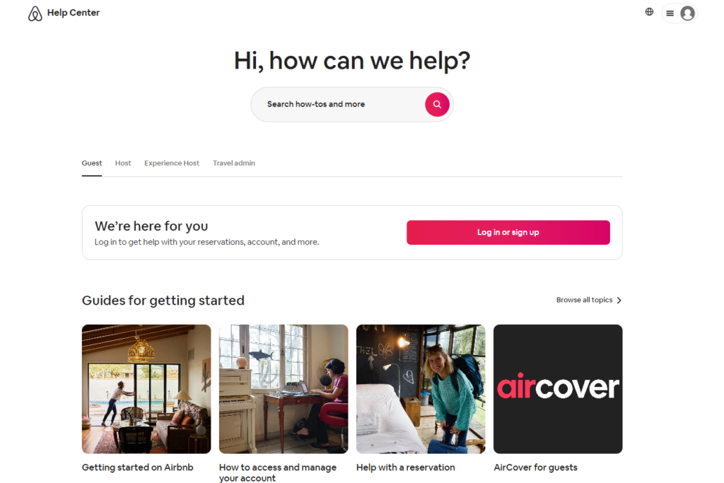 Airbnb Hilfecenter