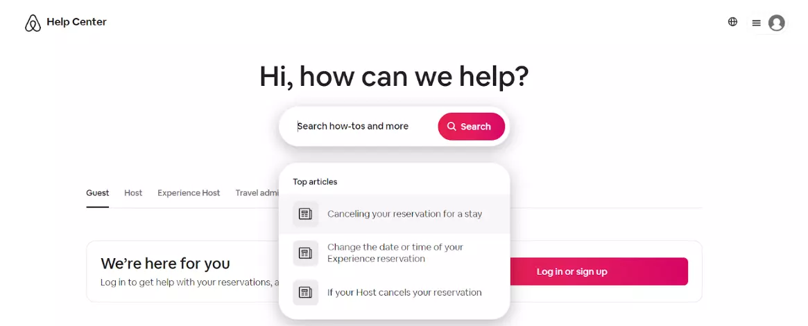 Airbnbs Artikelempfehlungen