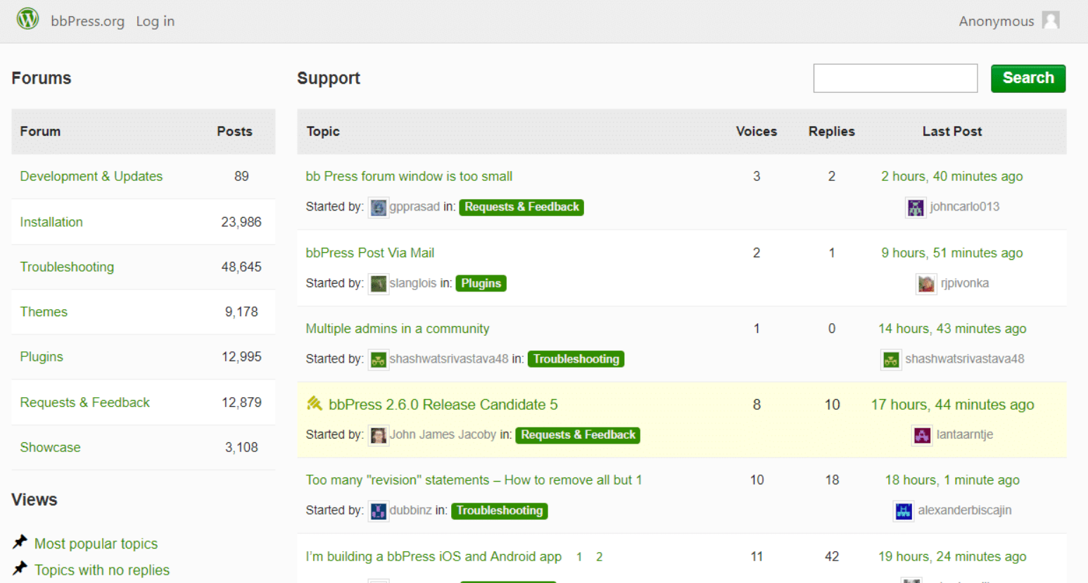 bbPress WordPress-Forum-Plugin