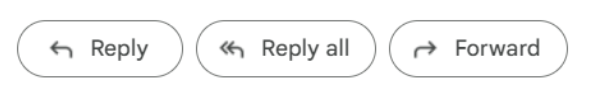 Antworten, Allen antworten und Weiterleiten-Schaltflächen in Gmail