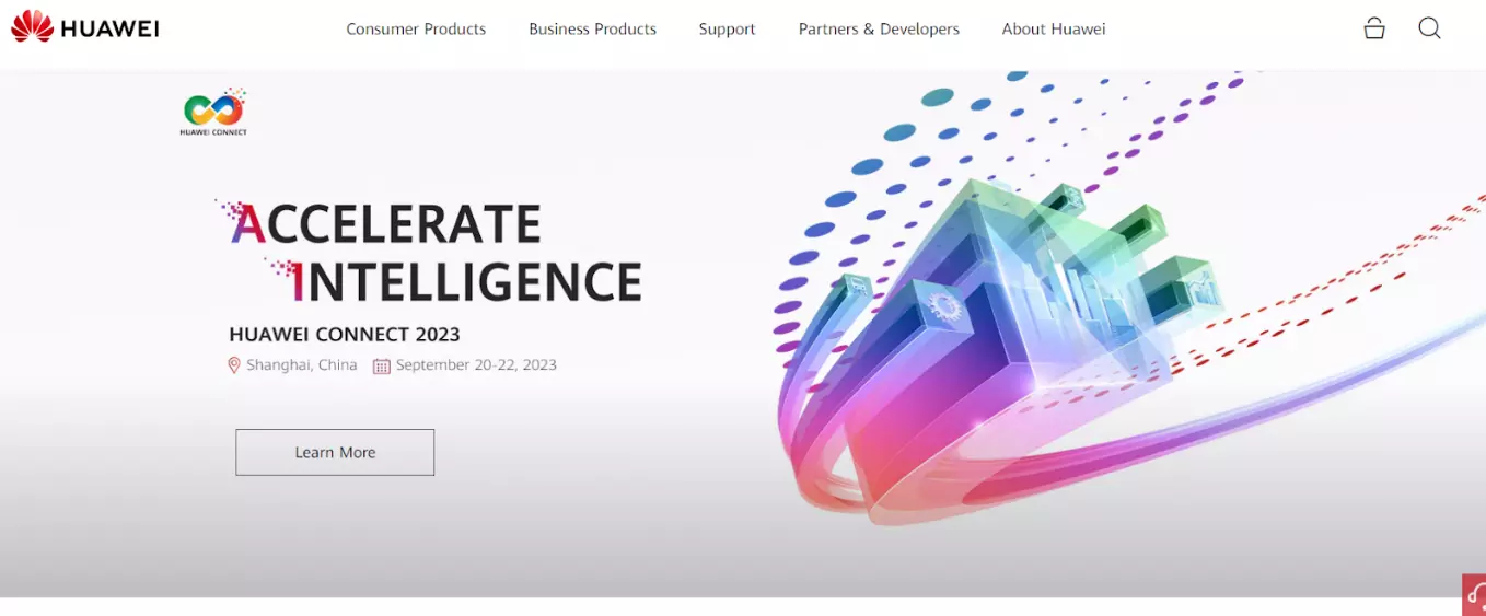 Huawei Connect 2023 Landingpage