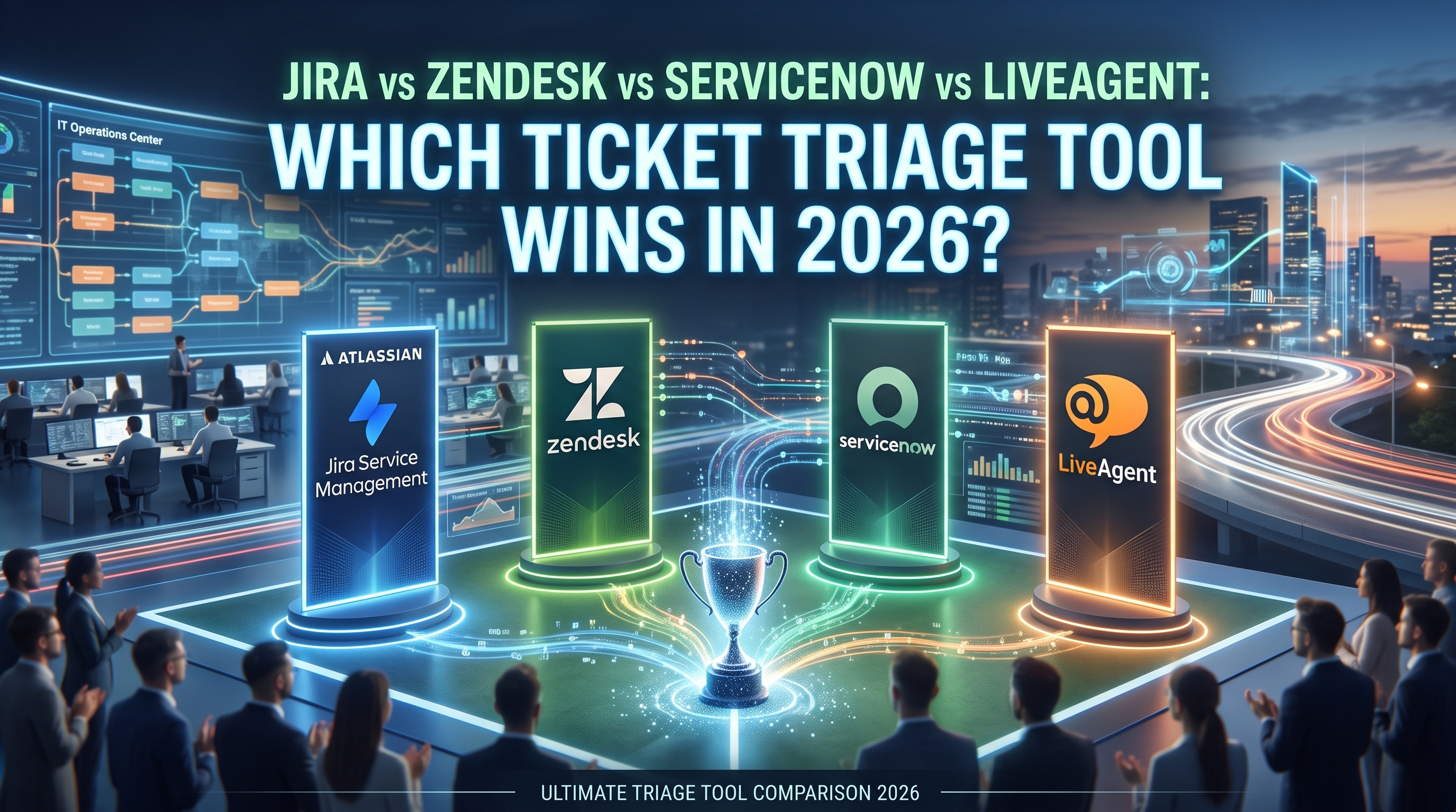 Jira vs Zendesk vs ServiceNow vs LiveAgent: Welches Ticket-Triage-Tool gewinnt 2026?
