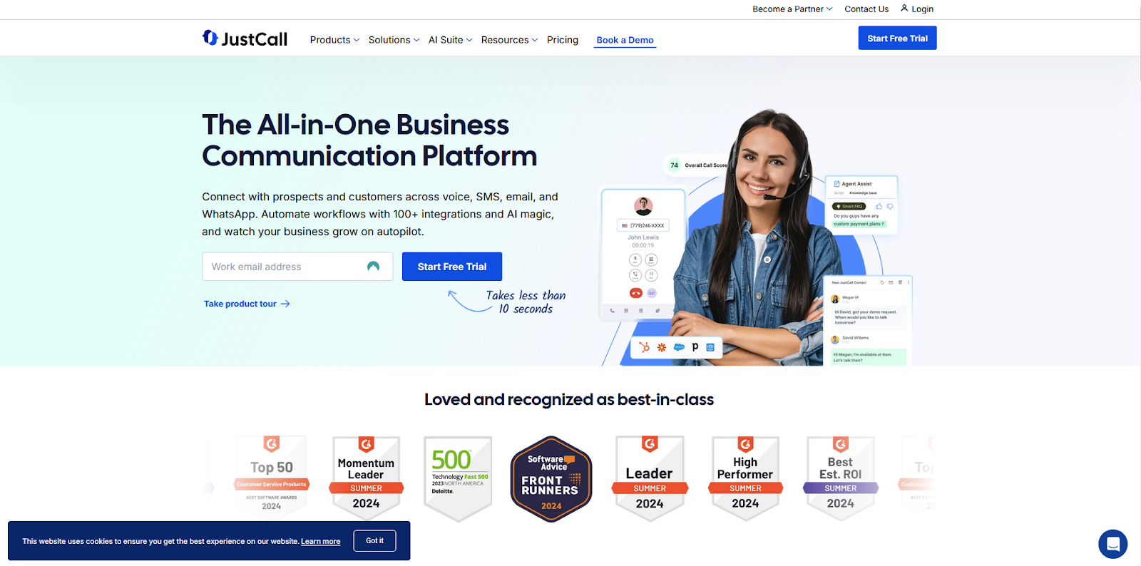 JustCall-Call-Center-Software-Homepage