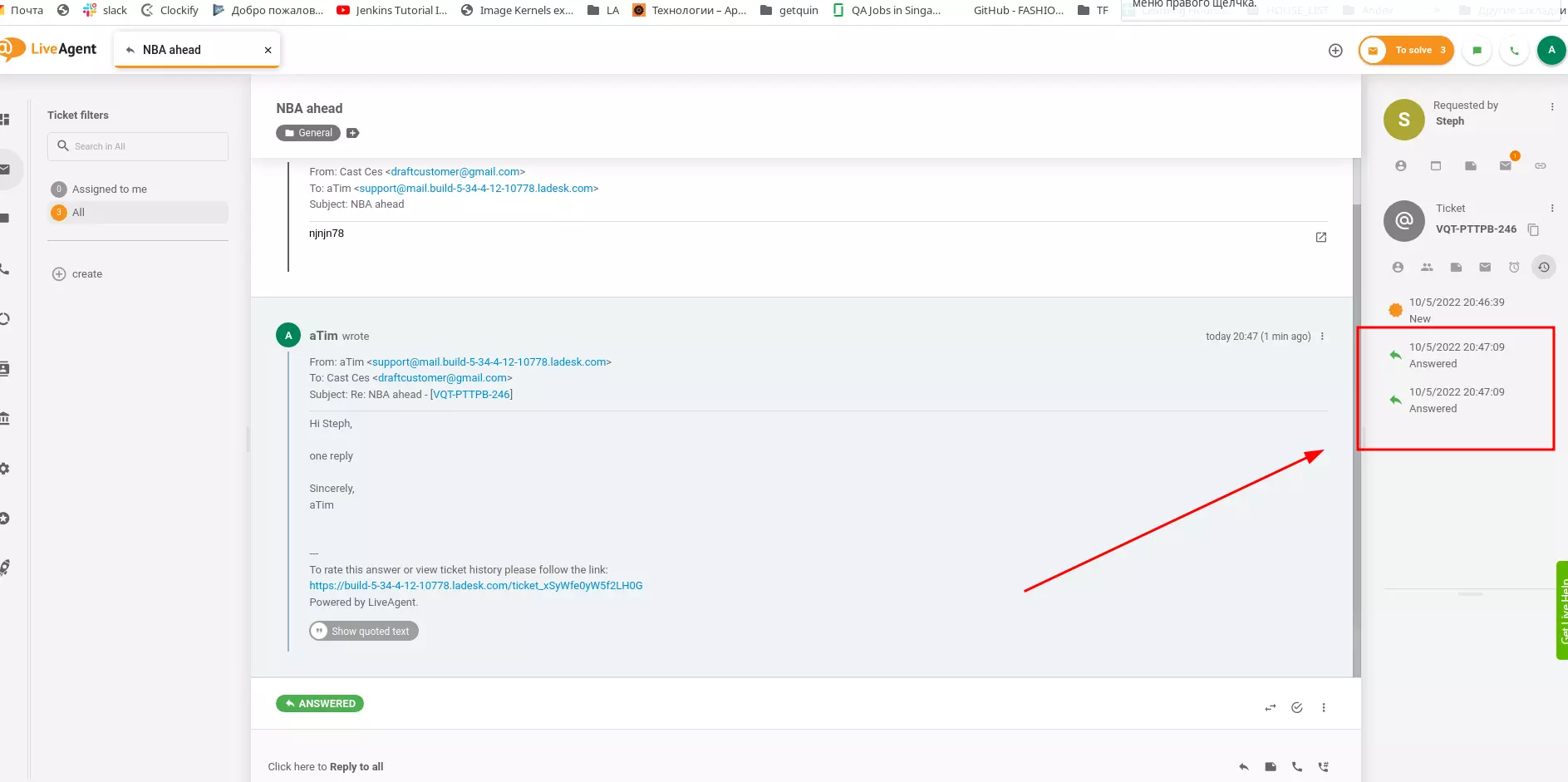 LiveAgent - Fehler behoben: Doppelte Einträge im Ticketstatus-Verlauf