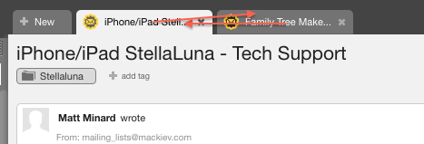LiveAgent - Möglichkeit, Tickettabs in der Kopfzeile des Agentenpanels neu anzuordnen