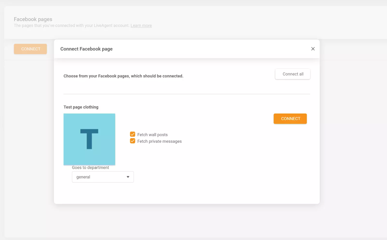 LiveAgent - verbinden Sie Ihre Facebook-Seite
