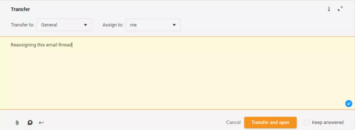 Neuzuweisung eines E-Mail-Threads in LiveAgent