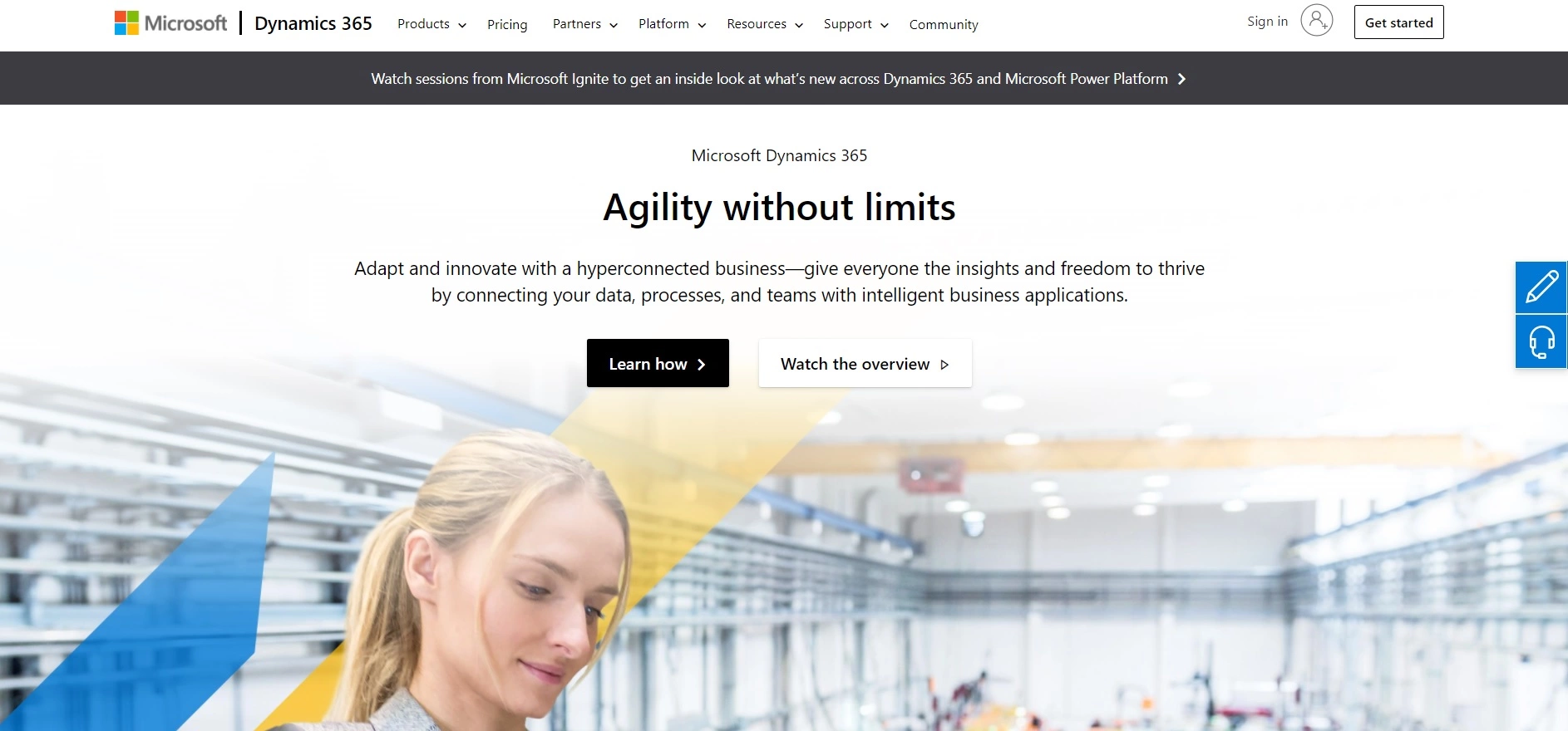 Microsoft Dynamics 365-Homepage