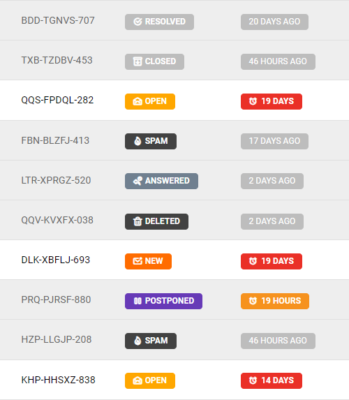 Neue Ticketstatus-Symbole in LiveAgent