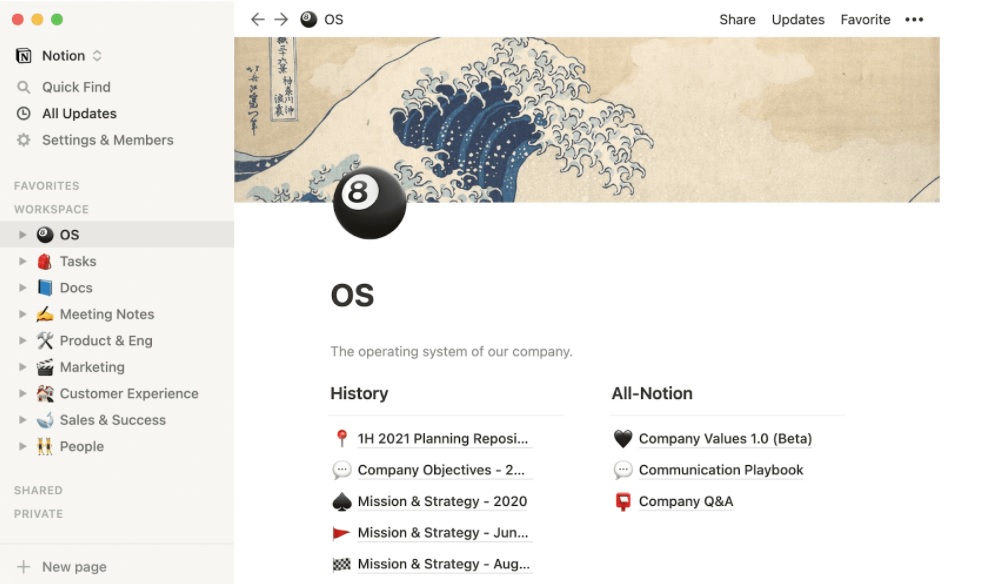 Notion Dokumentationsbeispiel