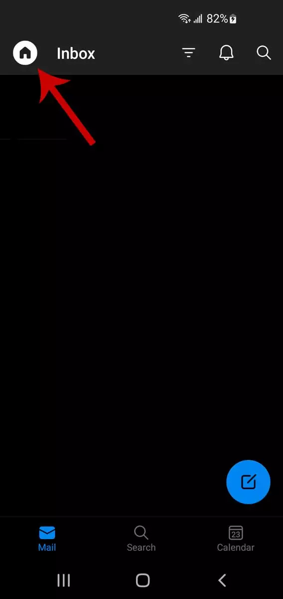 Outlook-E-Mail-Threading auf Mobilgeräten, Schritt 1