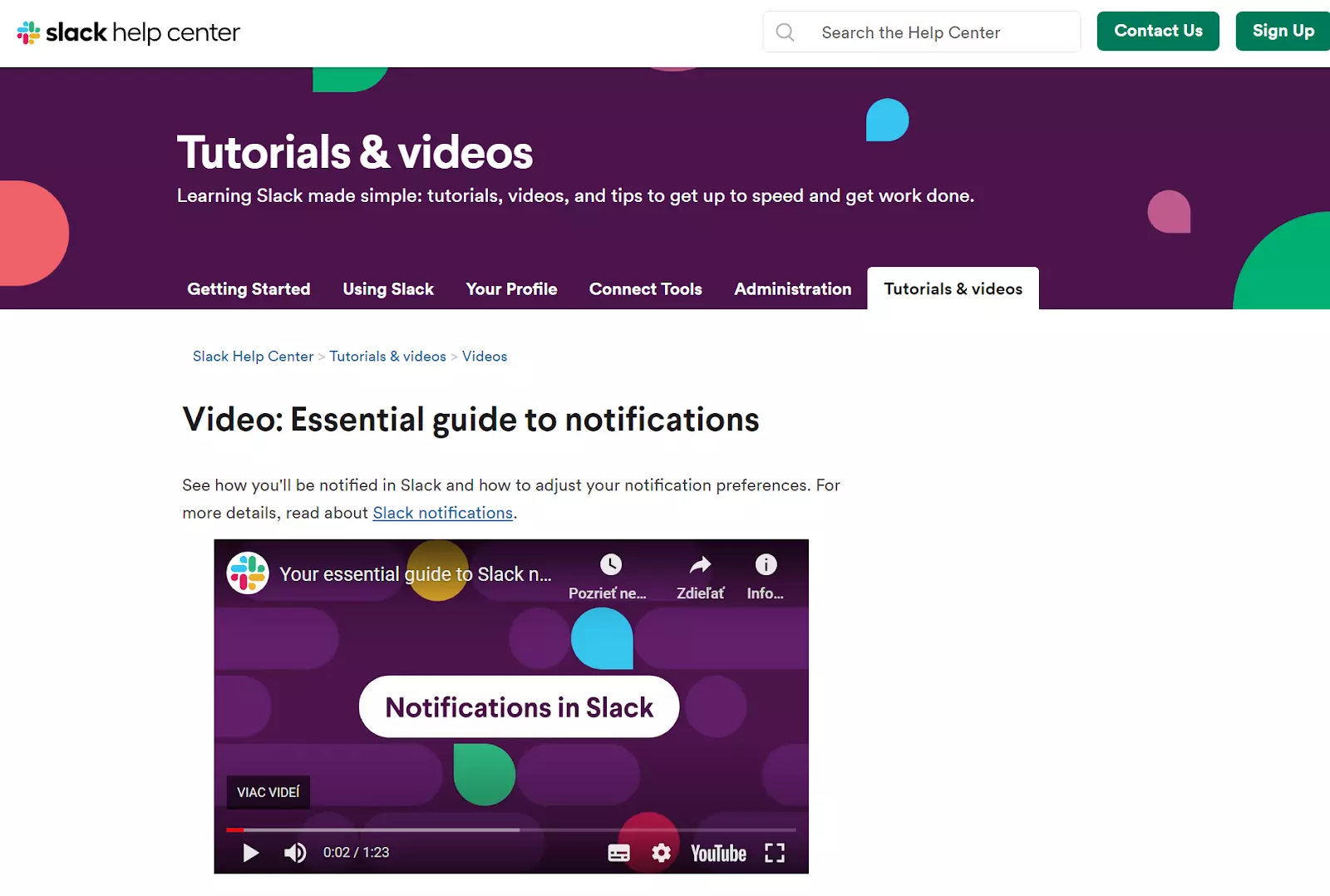 Slack Video Knowledge Base Beispiel