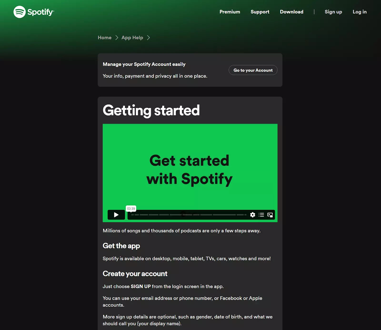 Spotify Video Knowledge Base Beispiel