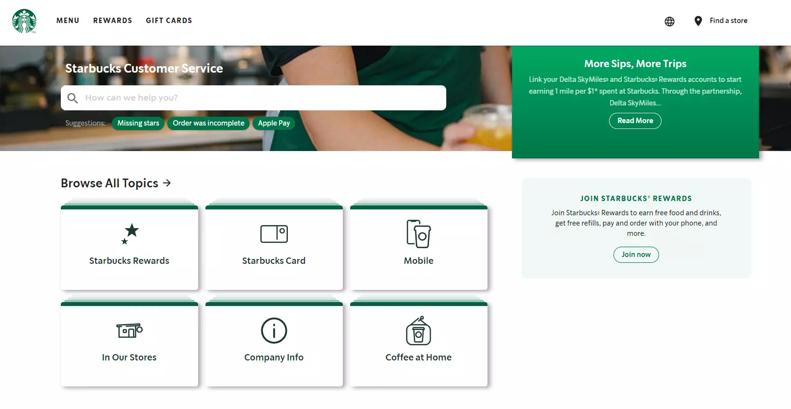 Starbucks Wissensdatenbank