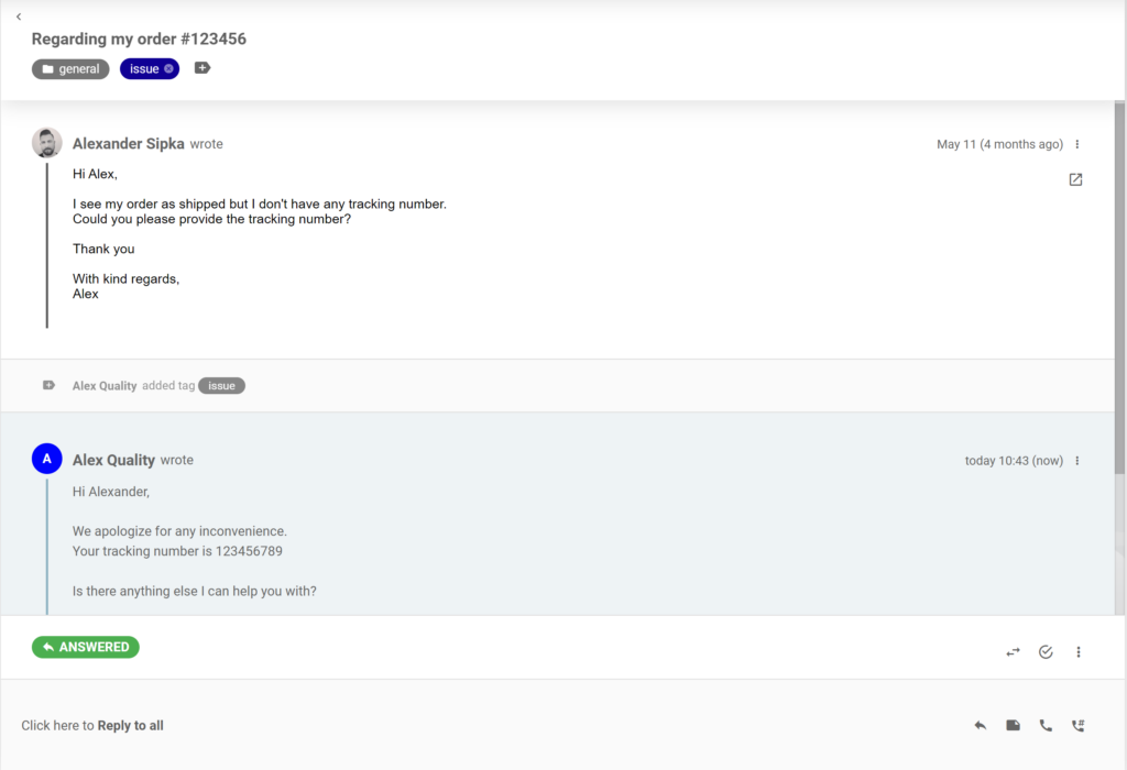 Verbesserung der Konversation in LiveAgent-Tickets