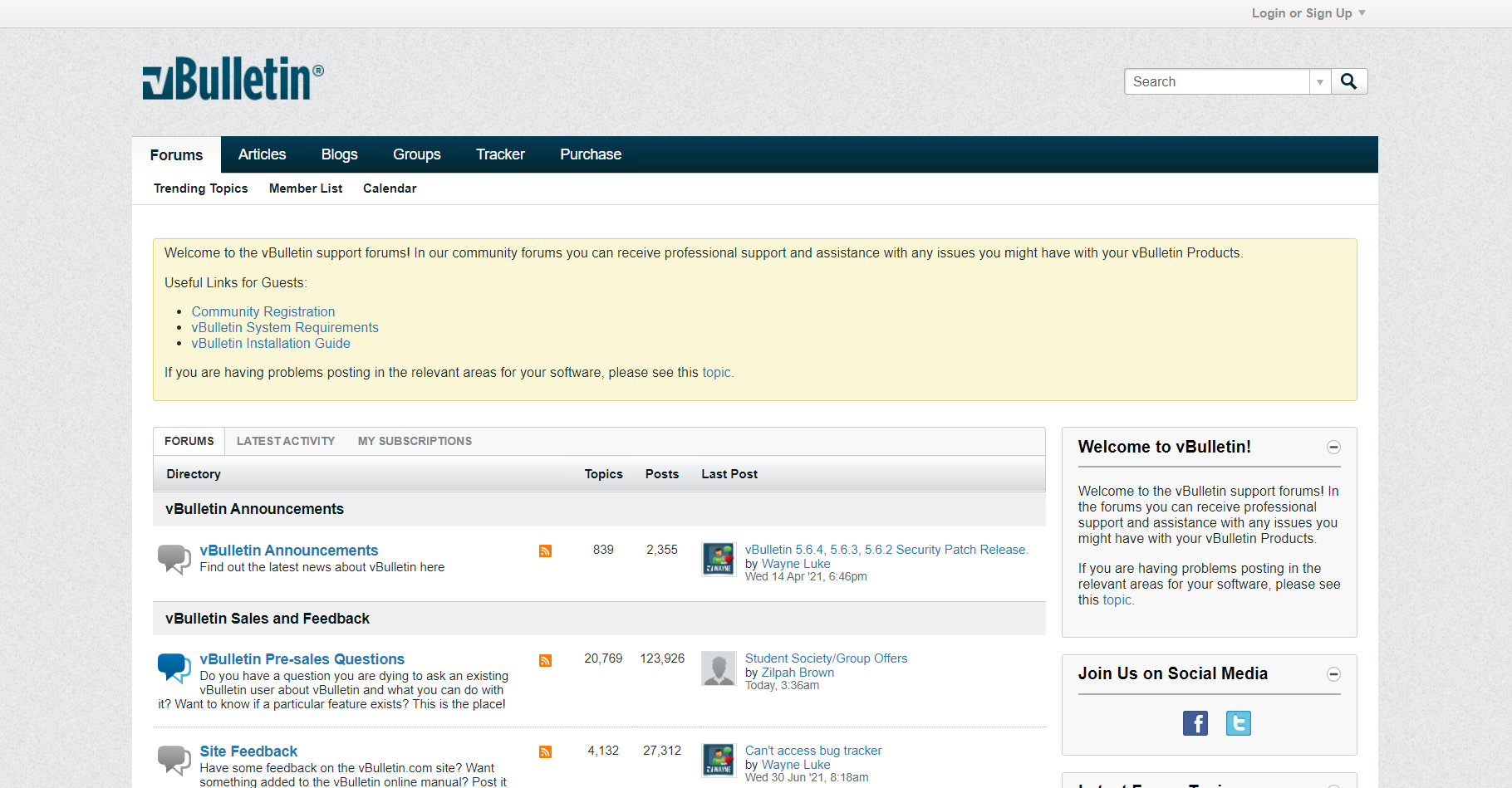 vBulletin-Foren-Verzeichnis