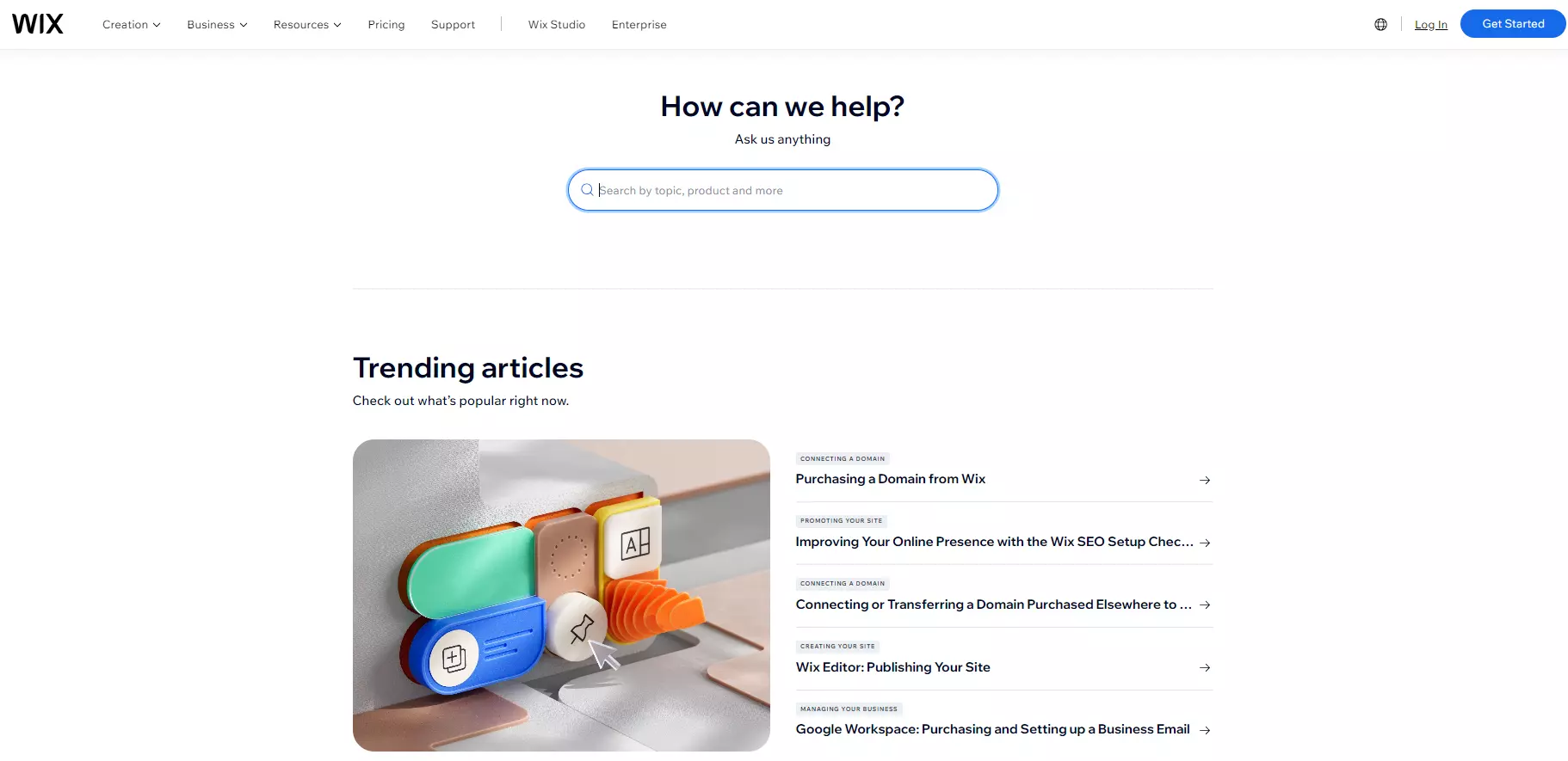 Wix Wissensdatenbank