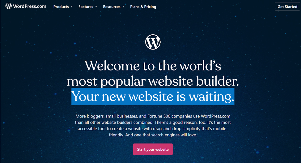 WordPress-Homepage