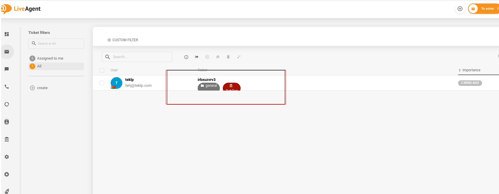 Fehlerhaftes Design von Labels in LiveAgent