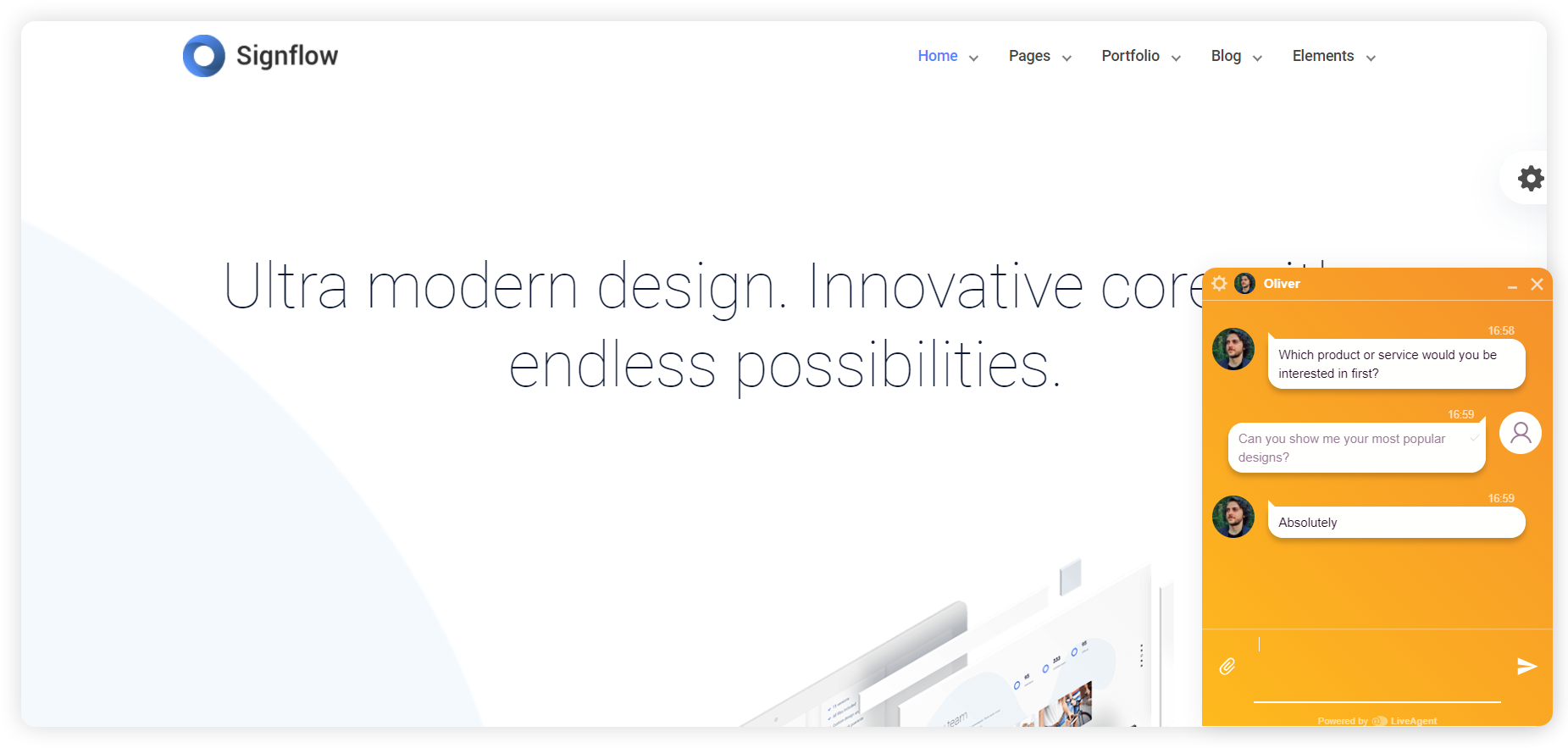 Beispiel für ein proaktives Chat-Einladungsfenster