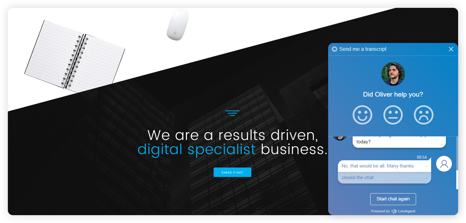 Beispiel eines Enterprise-Agent-Ranking-Fensters