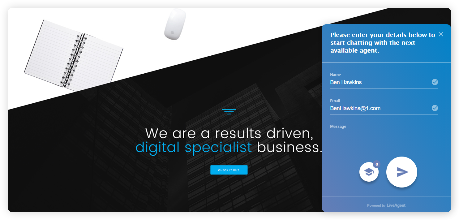 Beispiel eines Enterprise-Kontaktformulars