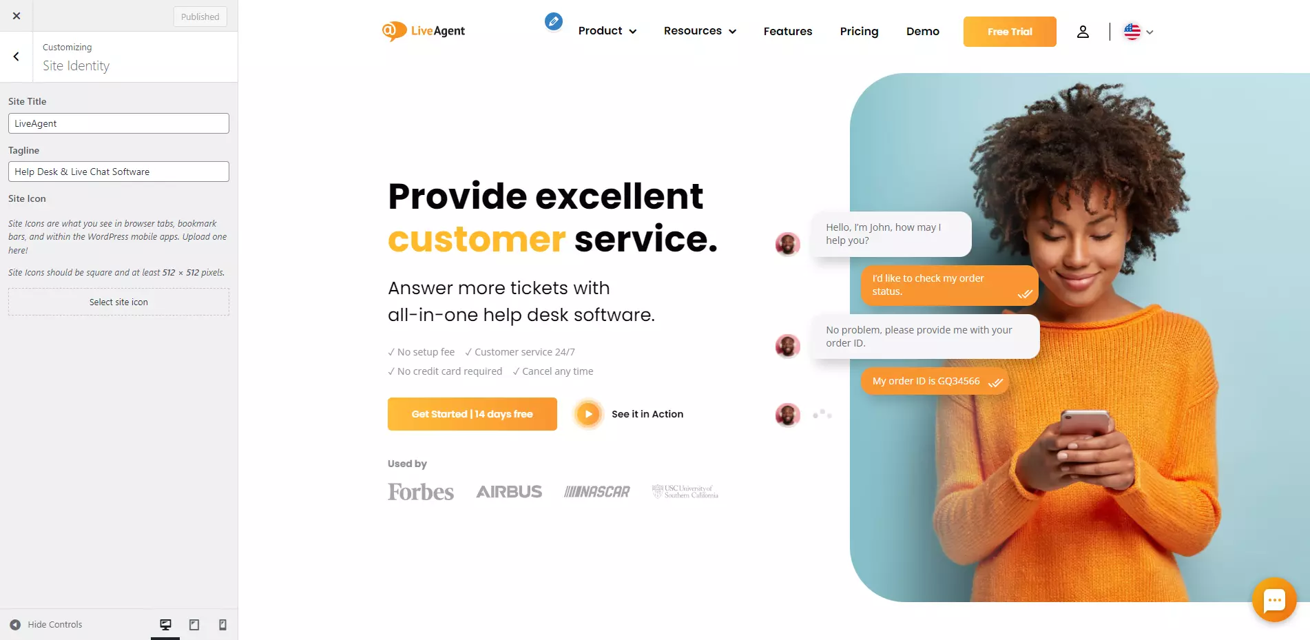 LiveAgent Favicon-Einstellungen