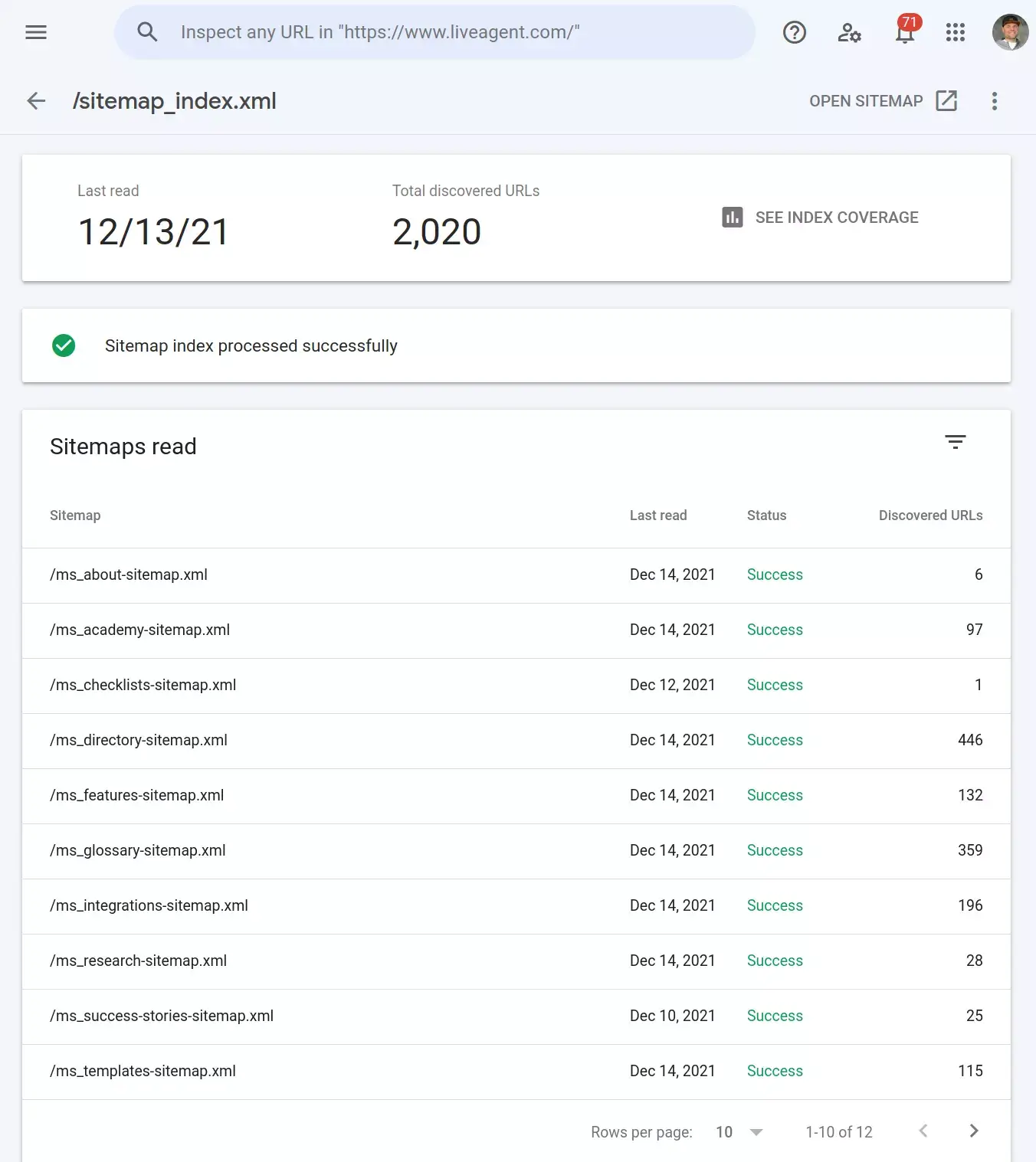 Fügen Sie alle Sitemaps Ihrer Website hinzu
