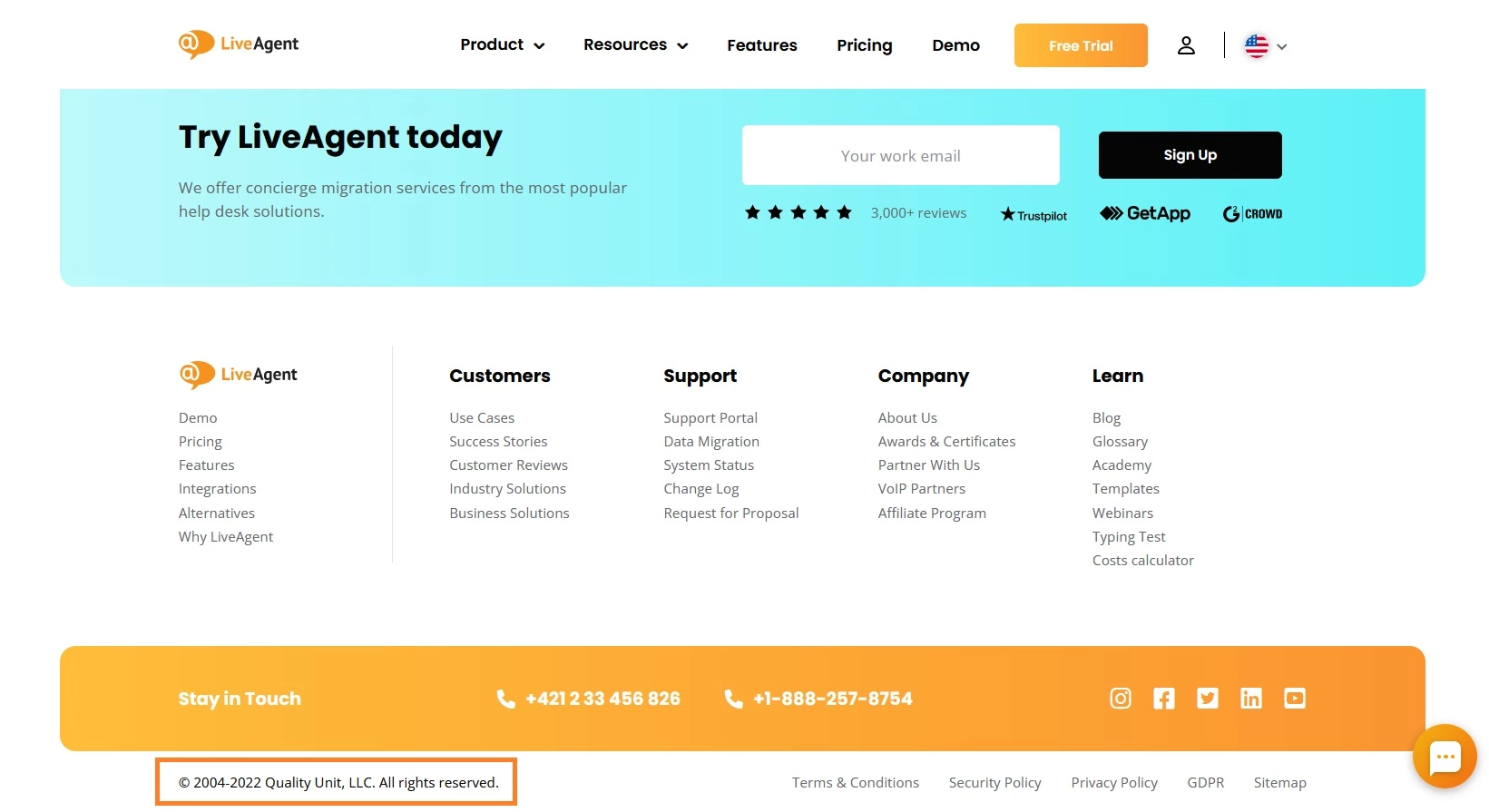 LiveAgent Website-Urheberrecht