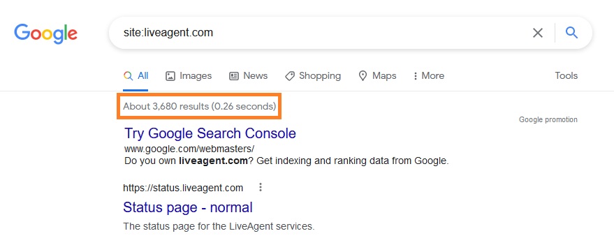 LiveAgent-Indexierung