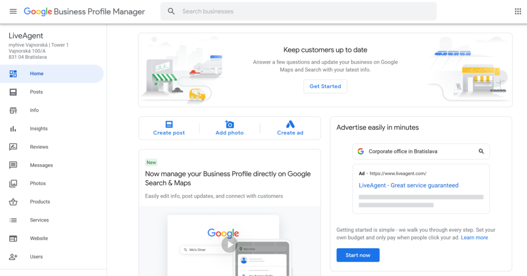 Google My Business Profil