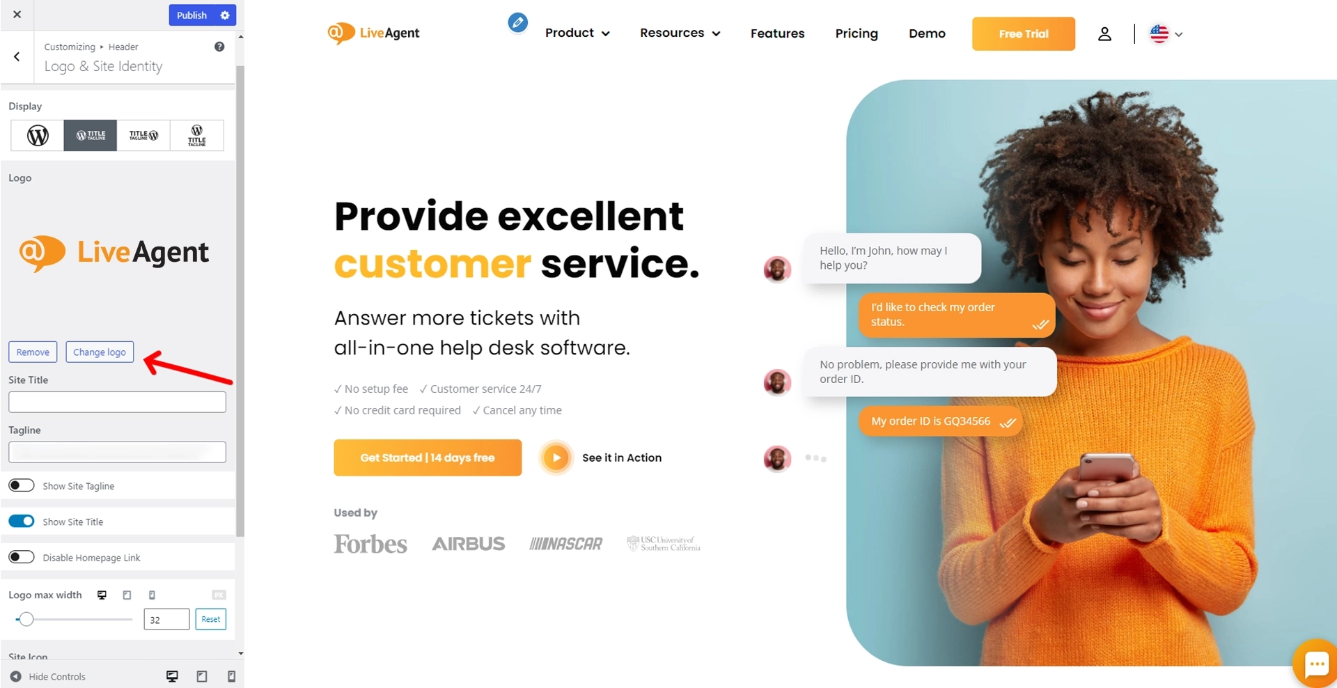 Header-Logo zur Homepage verlinken